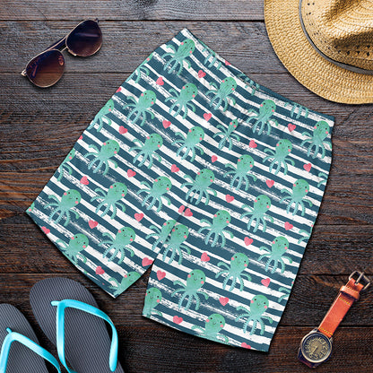 Cute Octopus Pattern Print Men's Shorts