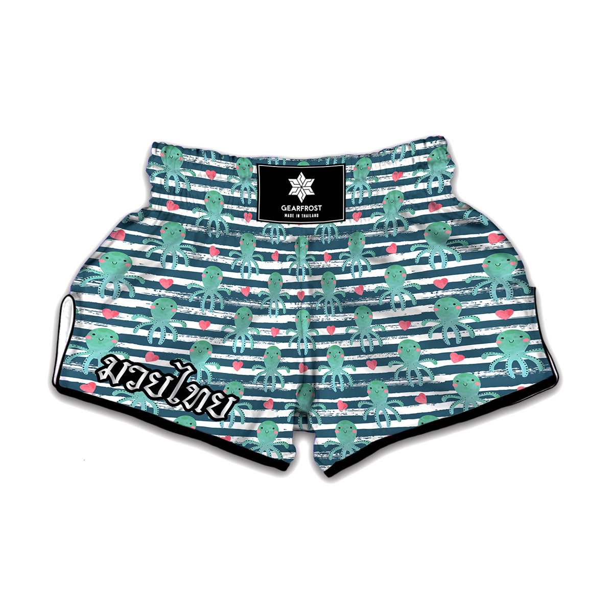 Cute Octopus Pattern Print Muay Thai Boxing Shorts