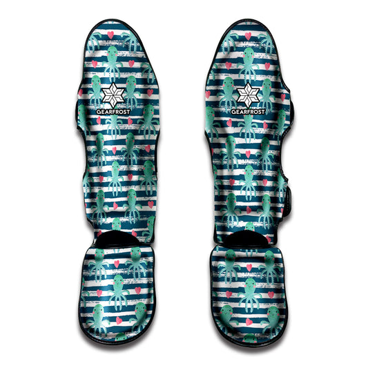 Cute Octopus Pattern Print Muay Thai Shin Guard