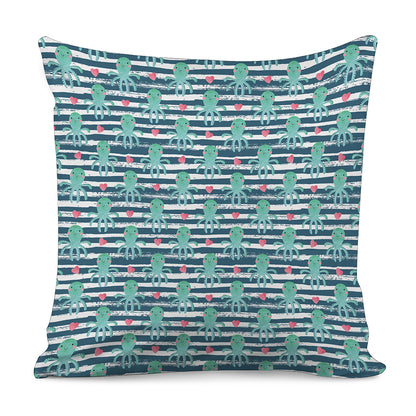Cute Octopus Pattern Print Pillow Cover