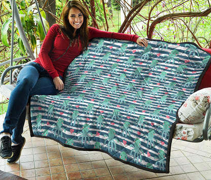 Cute Octopus Pattern Print Quilt