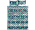 Cute Octopus Pattern Print Quilt Bed Set