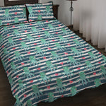 Cute Octopus Pattern Print Quilt Bed Set