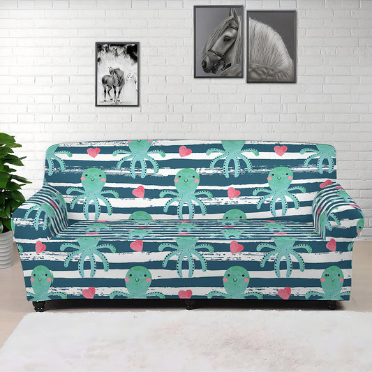 Cute Octopus Pattern Print Sofa Cover