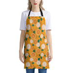 Cute Orange Fruit Pattern Print Apron