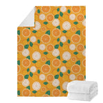 Cute Orange Fruit Pattern Print Blanket