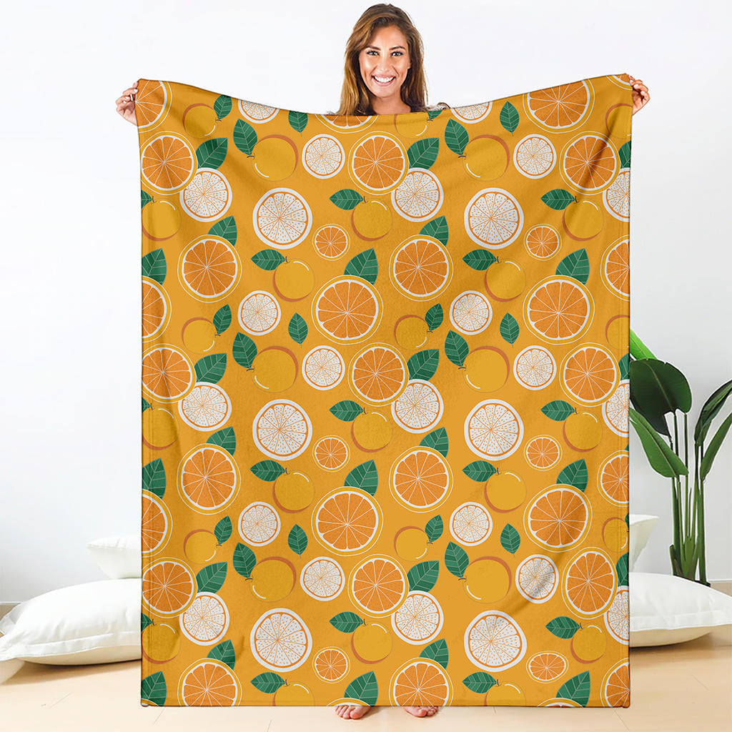Cute Orange Fruit Pattern Print Blanket