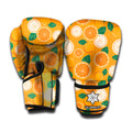 Cute Orange Fruit Pattern Print Boxing Gloves