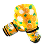 Cute Orange Fruit Pattern Print Boxing Gloves