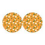 Cute Orange Fruit Pattern Print Car Coasters