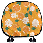 Cute Orange Fruit Pattern Print Car Headrest Covers