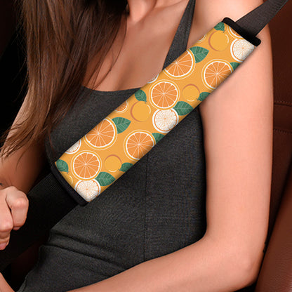 Cute Orange Fruit Pattern Print Car Seat Belt Covers