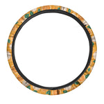 Cute Orange Fruit Pattern Print Car Steering Wheel Cover