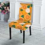 Cute Orange Fruit Pattern Print Dining Chair Slipcover