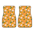 Cute Orange Fruit Pattern Print Front Car Floor Mats