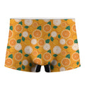 Cute Orange Fruit Pattern Print Men's Boxer Briefs