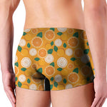 Cute Orange Fruit Pattern Print Men's Boxer Briefs