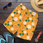 Cute Orange Fruit Pattern Print Men's Shorts