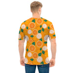 Cute Orange Fruit Pattern Print Men's T-Shirt