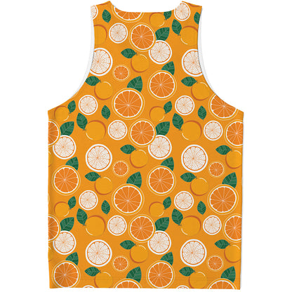 Cute Orange Fruit Pattern Print Men's Tank Top