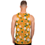 Cute Orange Fruit Pattern Print Men's Tank Top