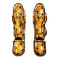 Cute Orange Fruit Pattern Print Muay Thai Shin Guards