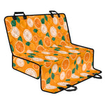 Cute Orange Fruit Pattern Print Pet Car Back Seat Cover