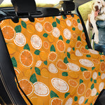 Cute Orange Fruit Pattern Print Pet Car Back Seat Cover