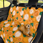 Cute Orange Fruit Pattern Print Pet Car Back Seat Cover