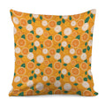Cute Orange Fruit Pattern Print Pillow Cover