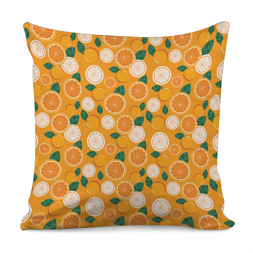 Cute Orange Fruit Pattern Print Pillow Cover