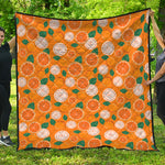 Cute Orange Fruit Pattern Print Quilt