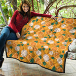 Cute Orange Fruit Pattern Print Quilt