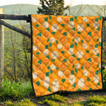 Cute Orange Fruit Pattern Print Quilt