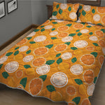 Cute Orange Fruit Pattern Print Quilt Bed Set