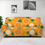 Cute Orange Fruit Pattern Print Sofa Cover