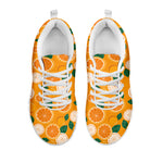 Cute Orange Fruit Pattern Print White Sneakers