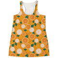Cute Orange Fruit Pattern Print Women's Racerback Tank Top