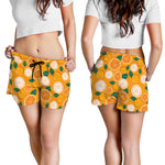 Cute Orange Fruit Pattern Print Women's Shorts