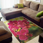 Cute Orchid Print Area Rug