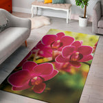 Cute Orchid Print Area Rug