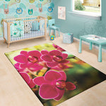 Cute Orchid Print Area Rug