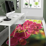 Cute Orchid Print Area Rug