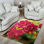 Cute Orchid Print Area Rug
