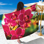 Cute Orchid Print Beach Sarong Wrap