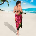 Cute Orchid Print Beach Sarong Wrap