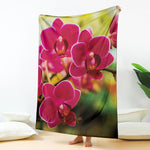 Cute Orchid Print Blanket