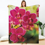 Cute Orchid Print Blanket