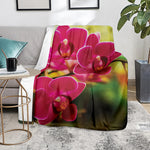 Cute Orchid Print Blanket