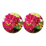 Cute Orchid Print Car Coasters